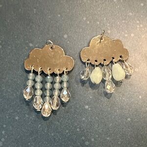 Cloud Drop Necklace pendants with Crystal, Glass and Gemstone beads